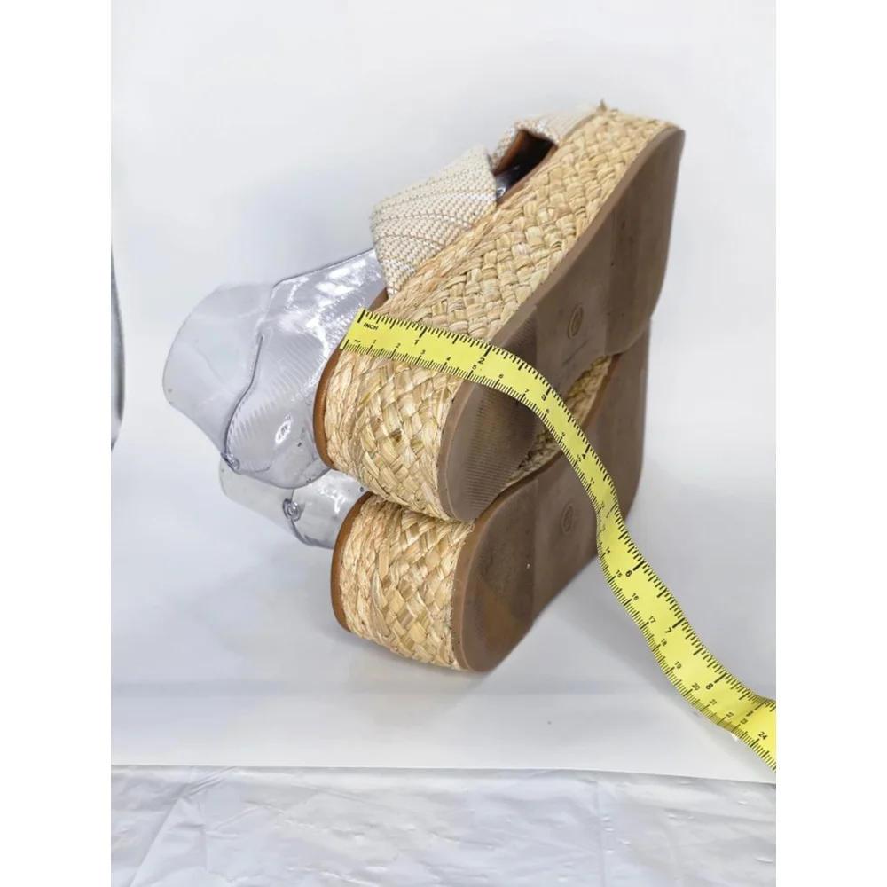 Universal Thread Black Espadrille Platform Sandals Women’s Size 10 - Picture 7 of 7